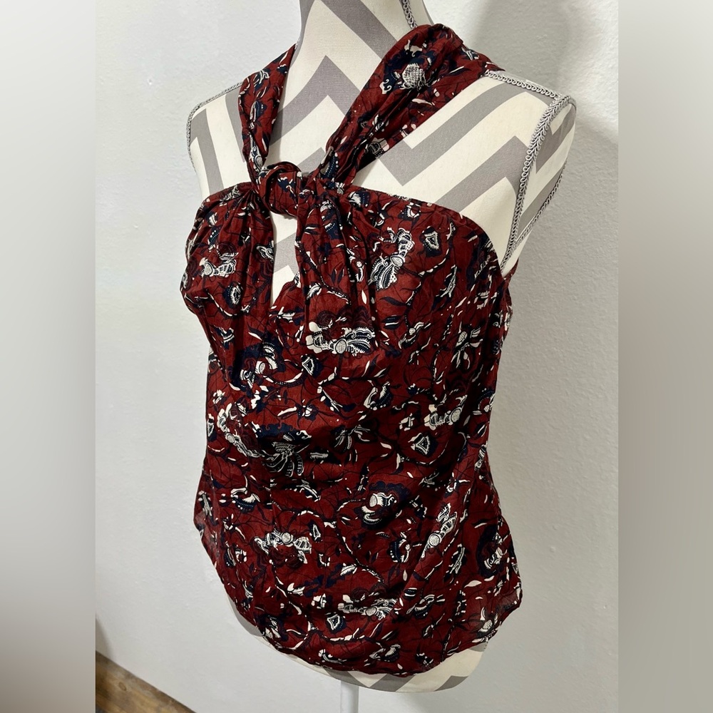 Isabel Marant Red Floral Blouse